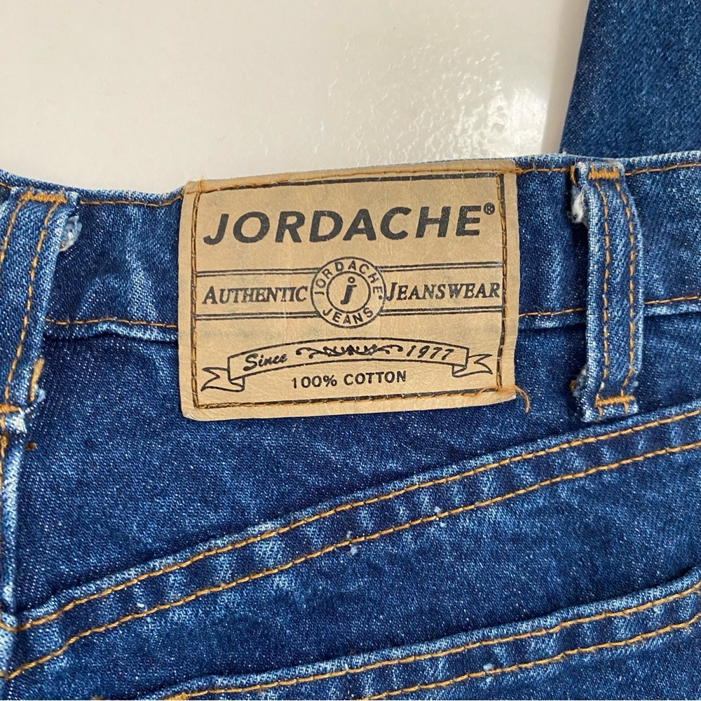 Vintage Jordache tapered leg high rise blue denim jeans, 9/10 - Picture 7 of 13